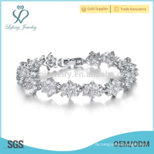 Kristall silbernes Armband für Damen, Diamantarmbänder Armbänder für Frauen
